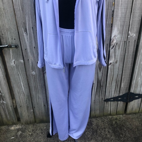 Vintage Fila Y2K Set of Lavender Drawstring Pants & Full Zip Hoodie Jacket M - Picture 6 of 14